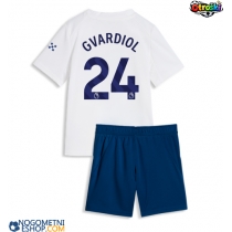 Otroški Nogometni dresi Manchester City Josko Gvardiol #24 Tretji 2026-27 Kratek Rokav (+ Kratke hlače)